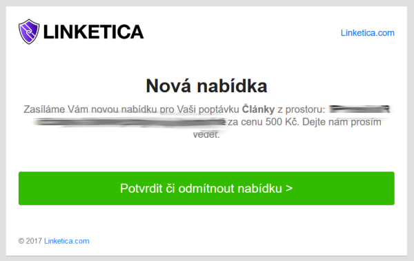 Email od Linketica.com