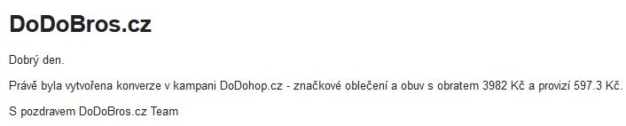 Provize z Dodohop.cz